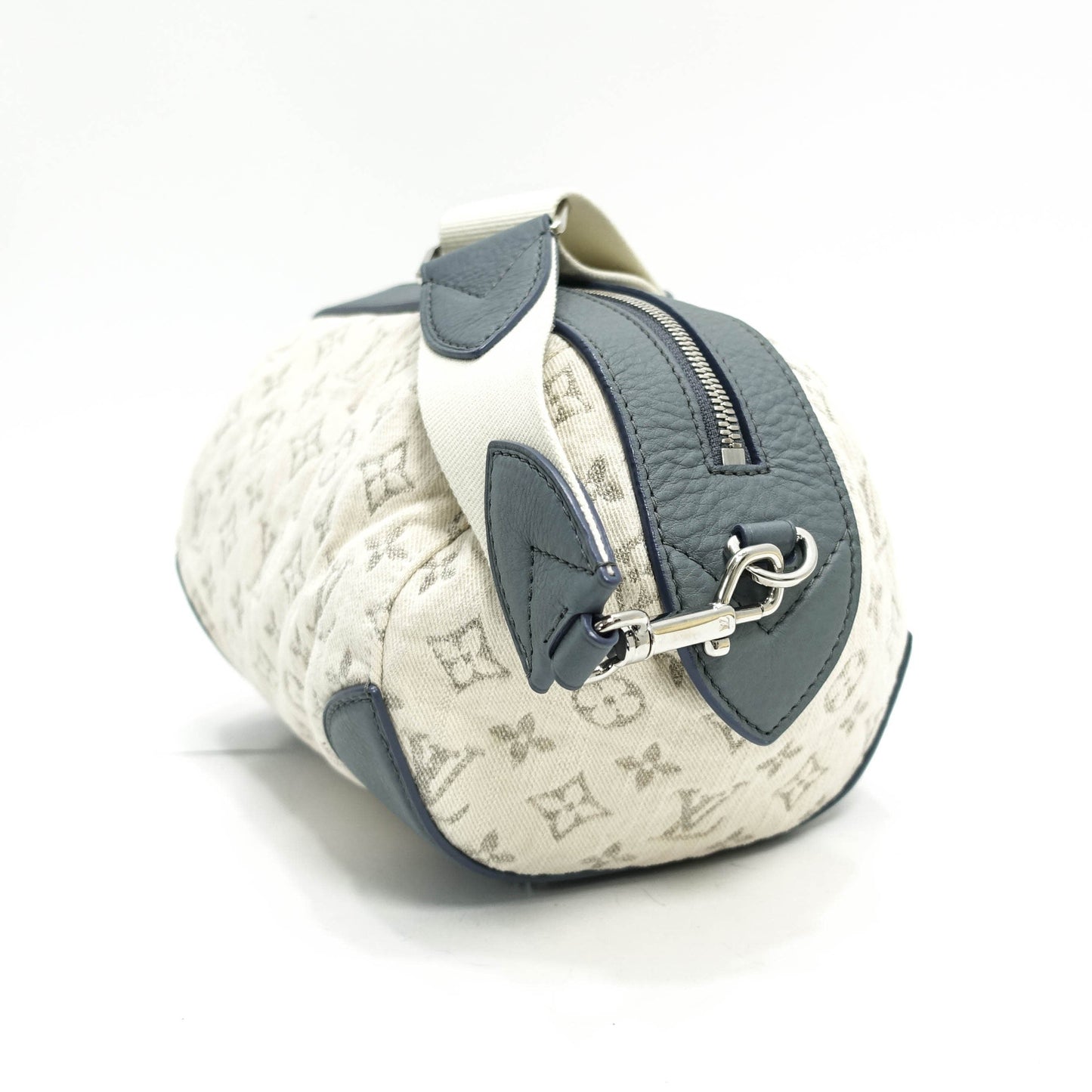 Louis Vuitton Limited Edition Bleu Monogram Denim Pochette Round Bag