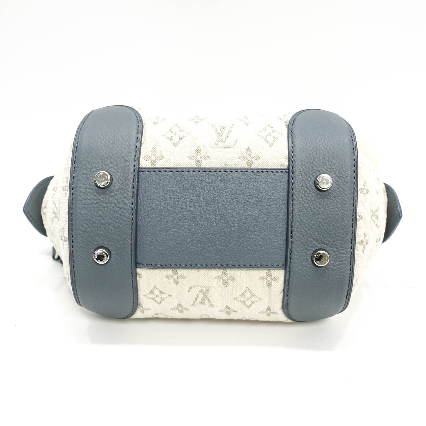 Louis Vuitton Limited Edition Bleu Monogram Denim Pochette Round Bag