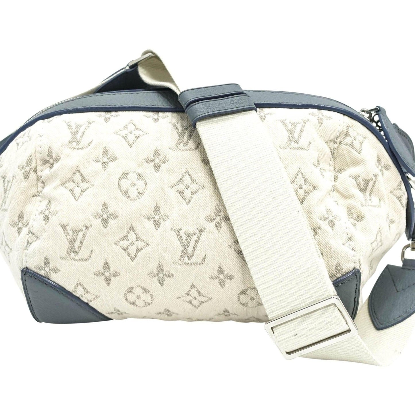 Louis Vuitton Limited Edition Bleu Monogram Denim Pochette Round Bag