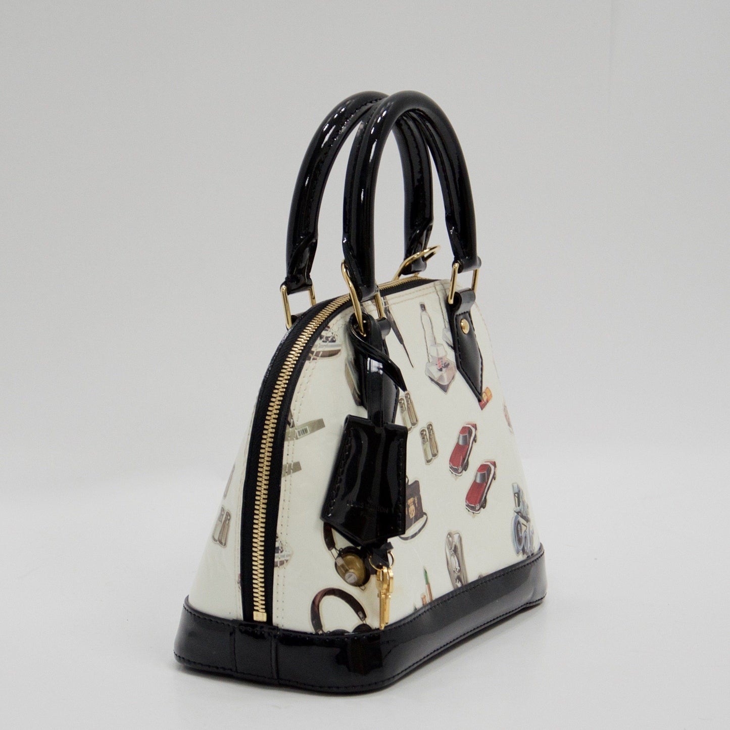Louis Vuitton White Monogram Vernis Stickers Alma BB