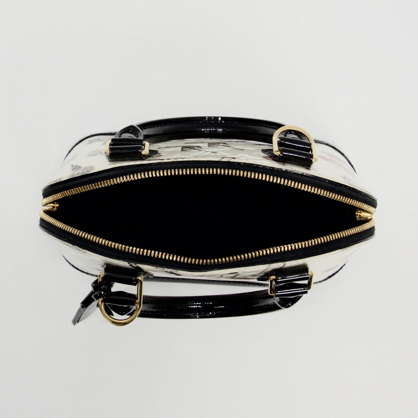 Louis Vuitton White Monogram Vernis Stickers Alma BB