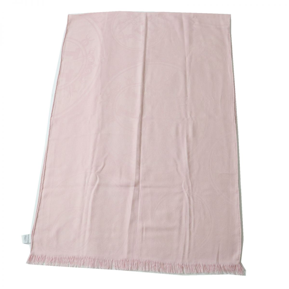 HERMES Stall Main: 85% cashmere, Main: 15% silk Rose Petal (Baby Pink type) Women