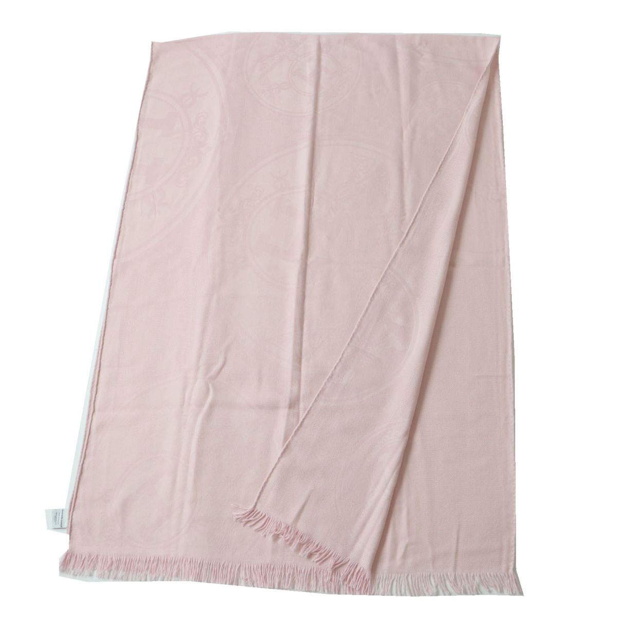 HERMES Stall Main: 85% cashmere, Main: 15% silk Rose Petal (Baby Pink type) Women