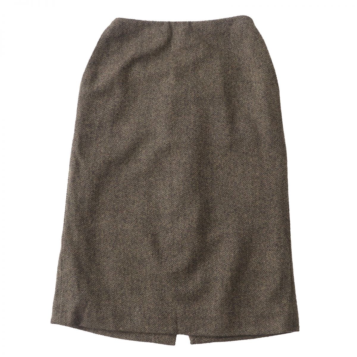 HERMES skirt Outer: 85% wool, Outer: 15% cashmere, Lining: 100% silk Brown x Black type Women 34