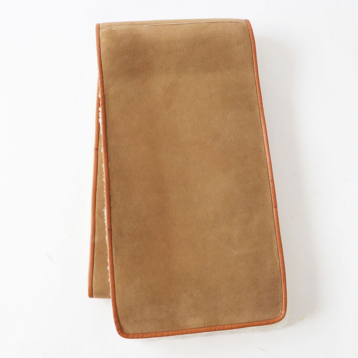 HERMES Scarf Main: Lamb leather Brown Women
