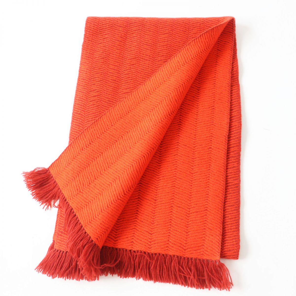 HERMES Scarf Main: 100% cashmere Vermilion Women