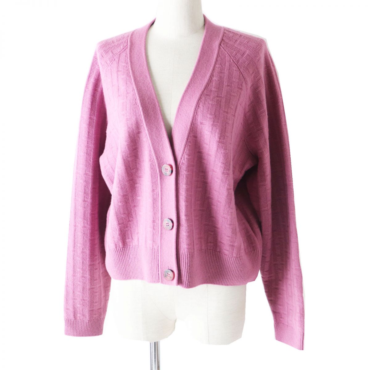 HERMES knit Main: 100% virgin wool Purple pink type Women 38