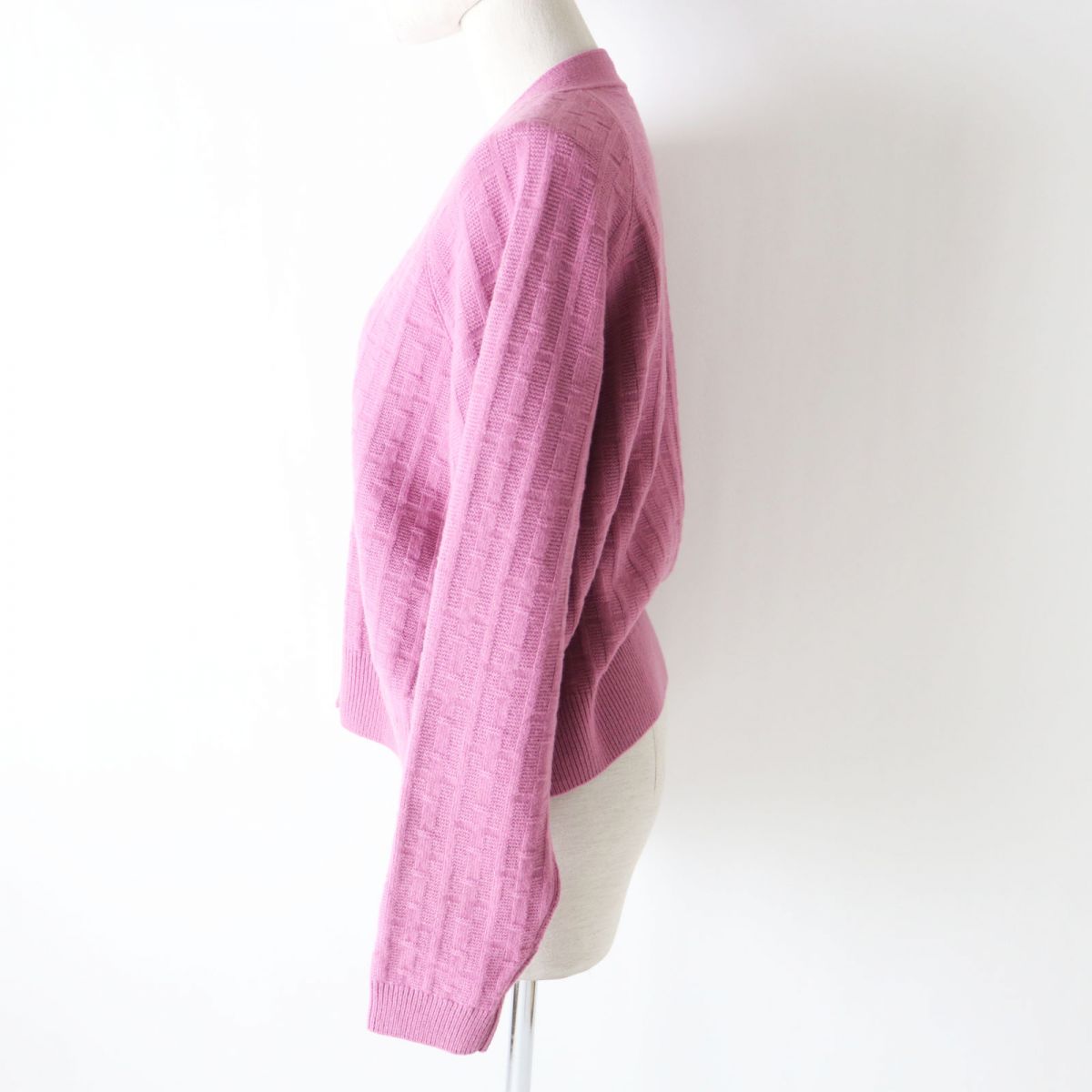HERMES knit Main: 100% virgin wool Purple pink type Women 38