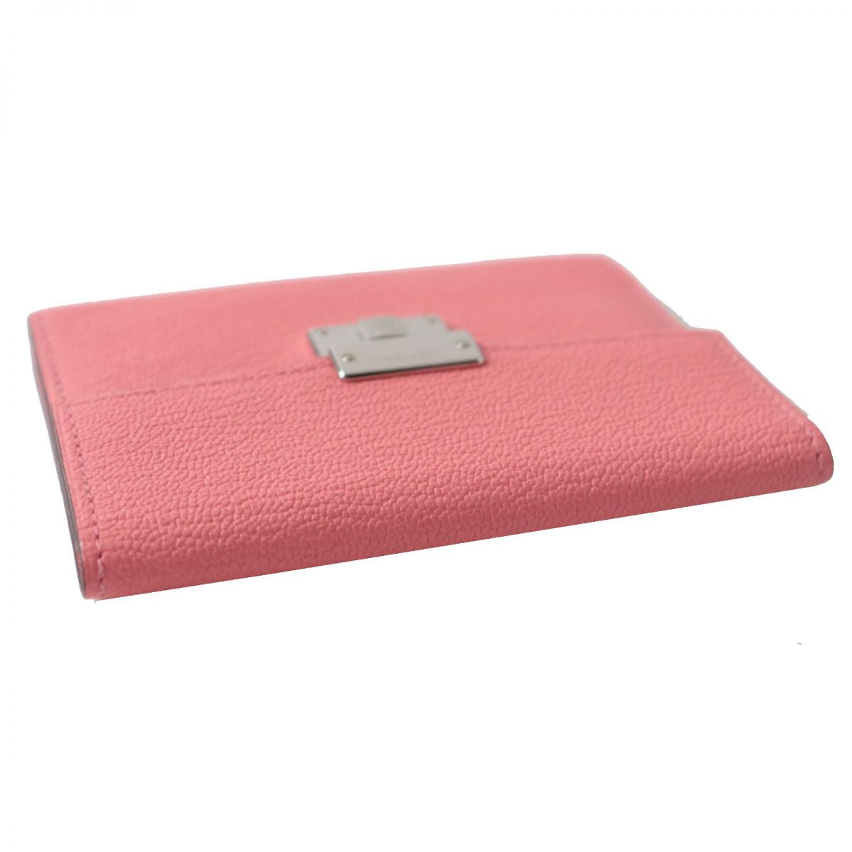 HERMES name card holder Main: Chevre Rose Extreme x Silver Metal Women