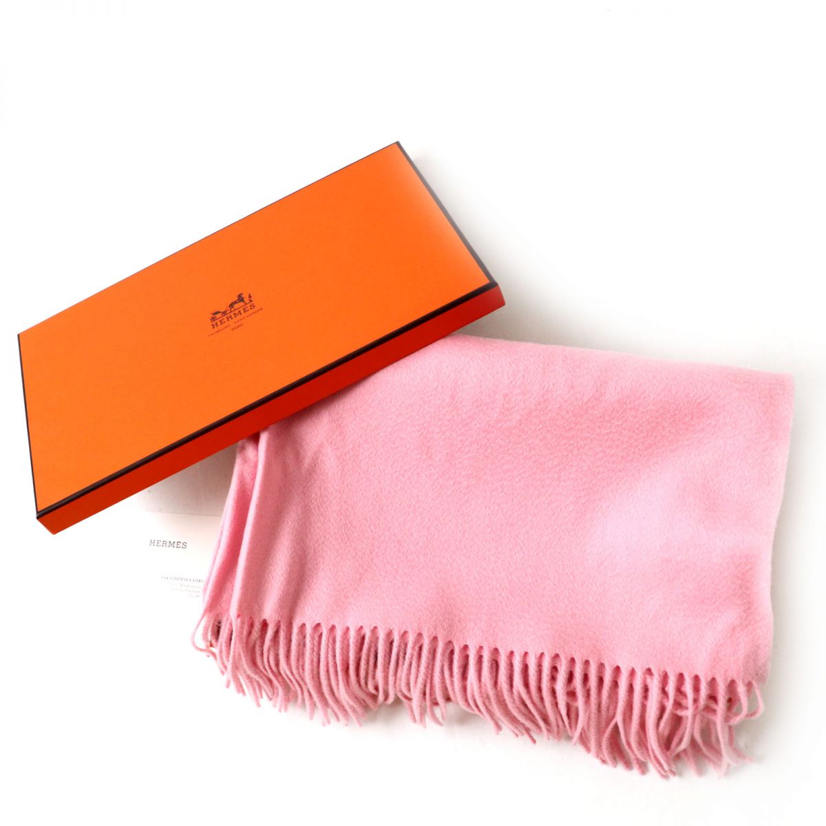 HERMES Stall Main: 100% cashmere Baby pink Women