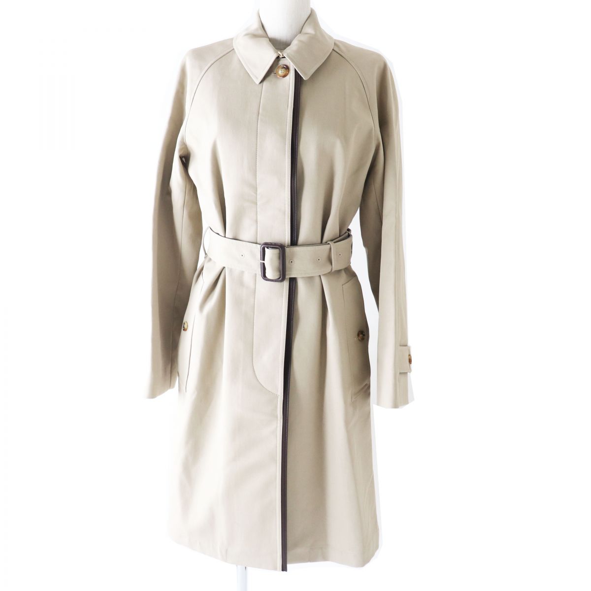 BURBERRY coat Main: 100% cotton, Lining: 100% cotton, Sleeve lining: 100% cupra, Part: Lamb leather STONE (beige type) Women 38