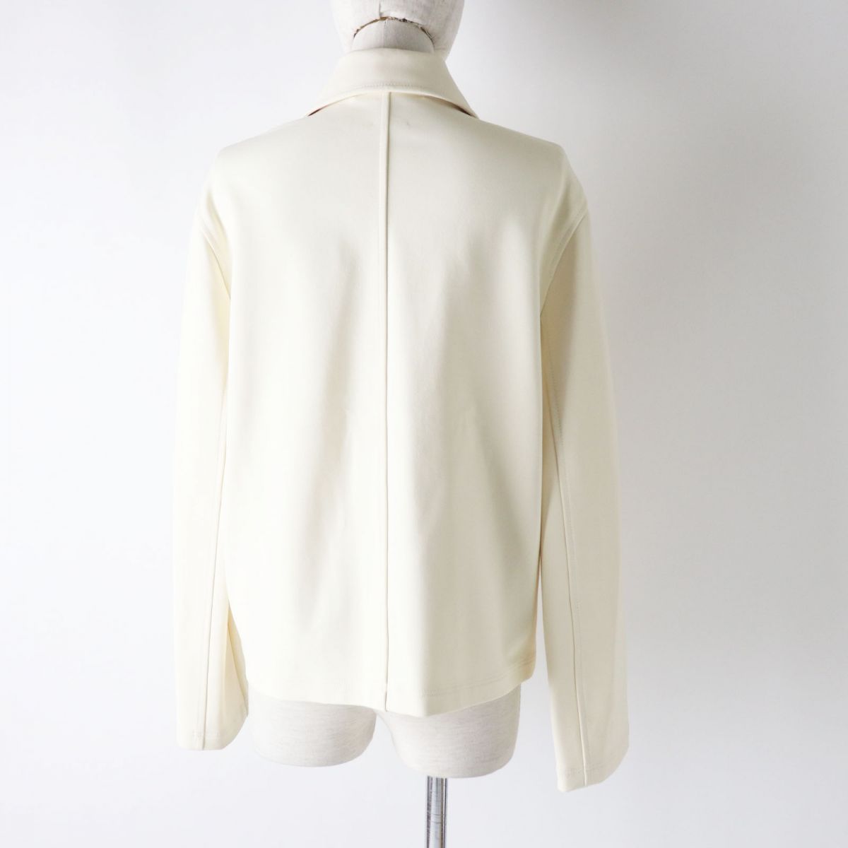 HERMES Jacket Main: 93% rayon, Main: 7% polyurethane, Lining: 65% rayon, Lining: 35% silk Ivory Women 36