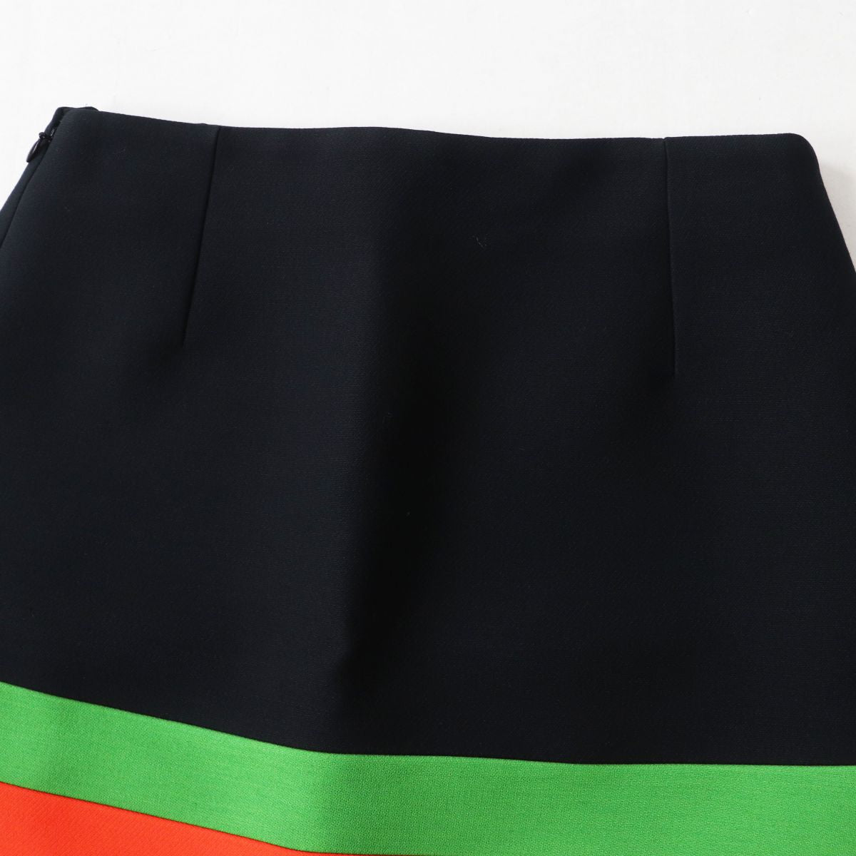 Christian Dior skirt Outer: 85% wool, Outer: 15% silk, Lining: 100% silk Black x Green x Orange Women 42