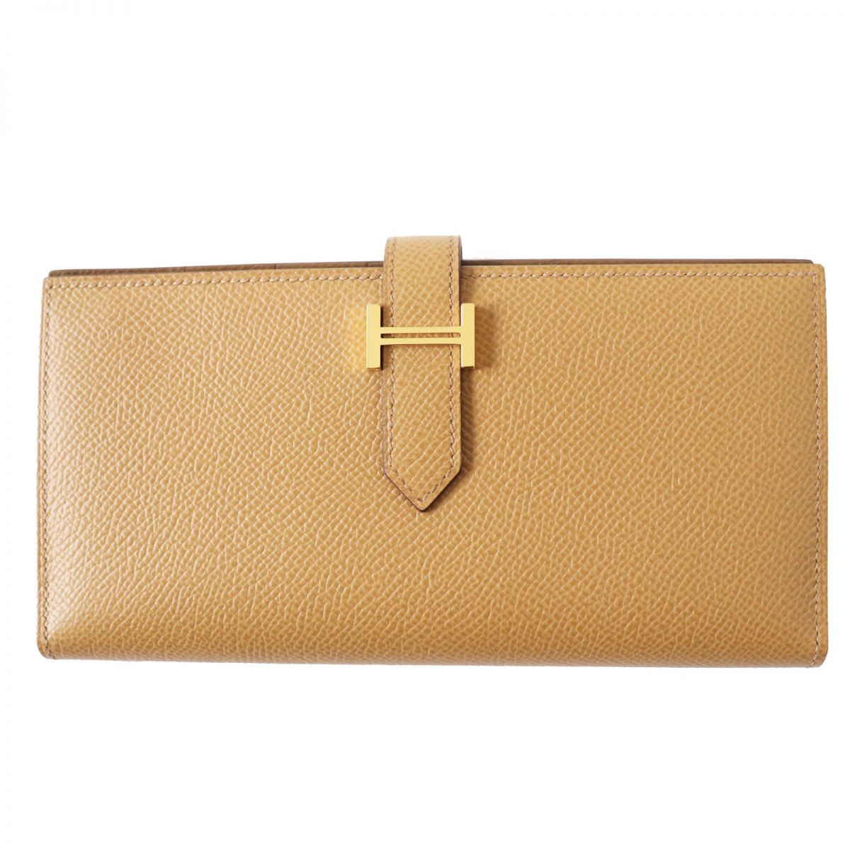 HERMES Long Wallet Purse Main�FEpsom Biscuit/Arzan Women