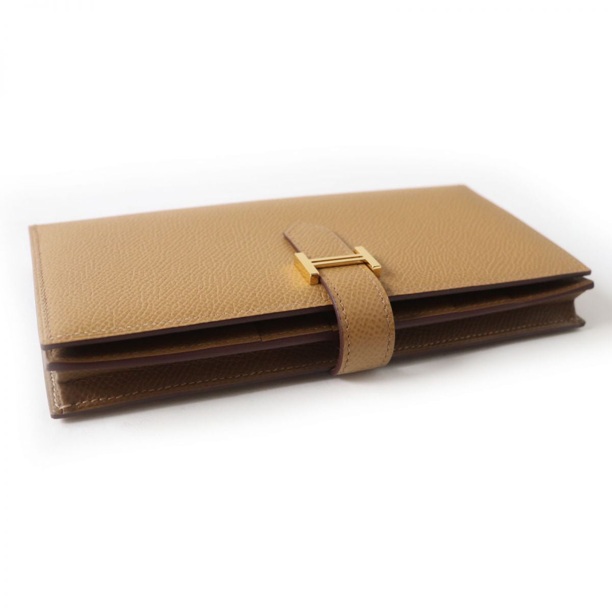 HERMES Long Wallet Purse Main�FEpsom Biscuit/Arzan Women