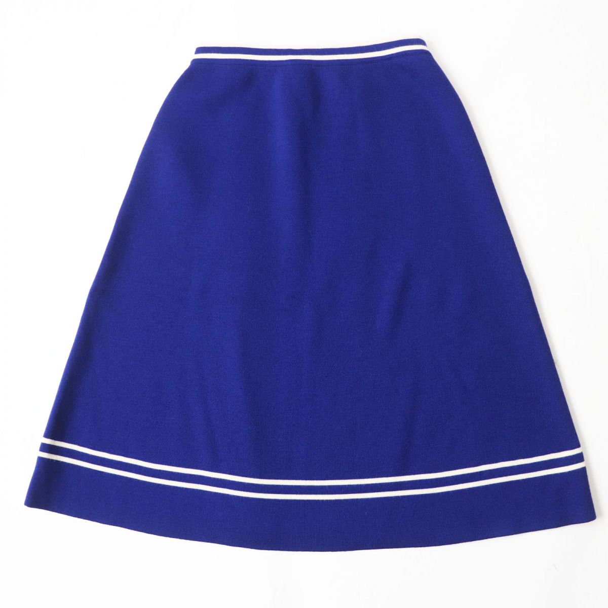 GUCCI skirt Outer: 100% wool, part: 96% wool, part: 3% nylon, part: 1% polyurethane Blue x white Women S