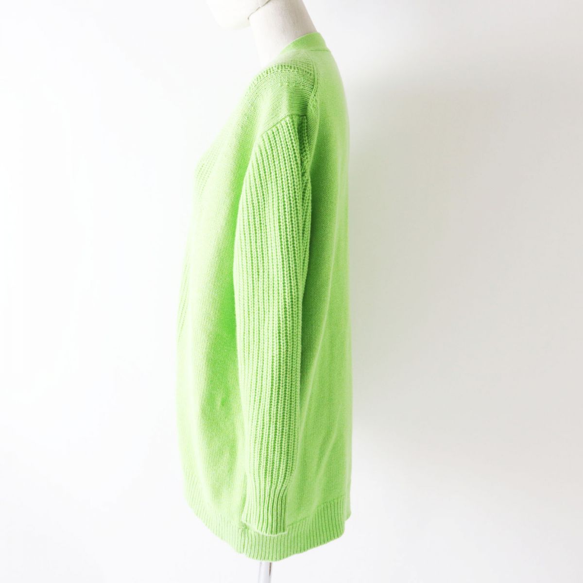 HERMES cardigan Main: 64% cashmere, Main: 36% cotton Light green Women 34
