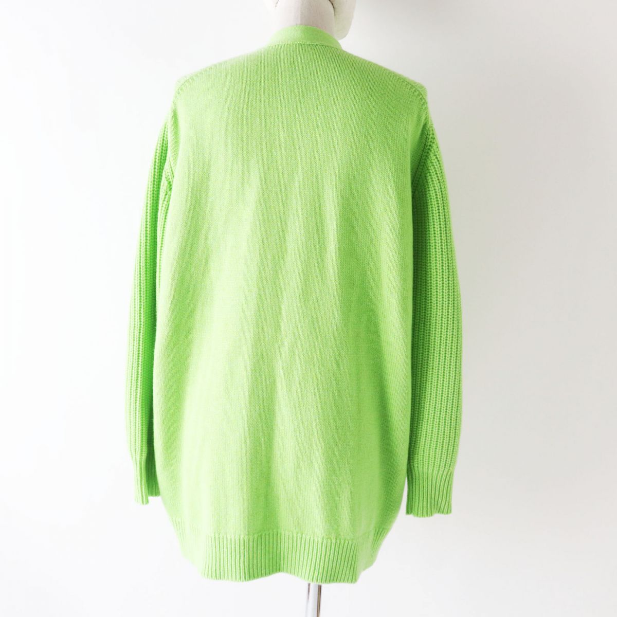 HERMES cardigan Main: 64% cashmere, Main: 36% cotton Light green Women 34