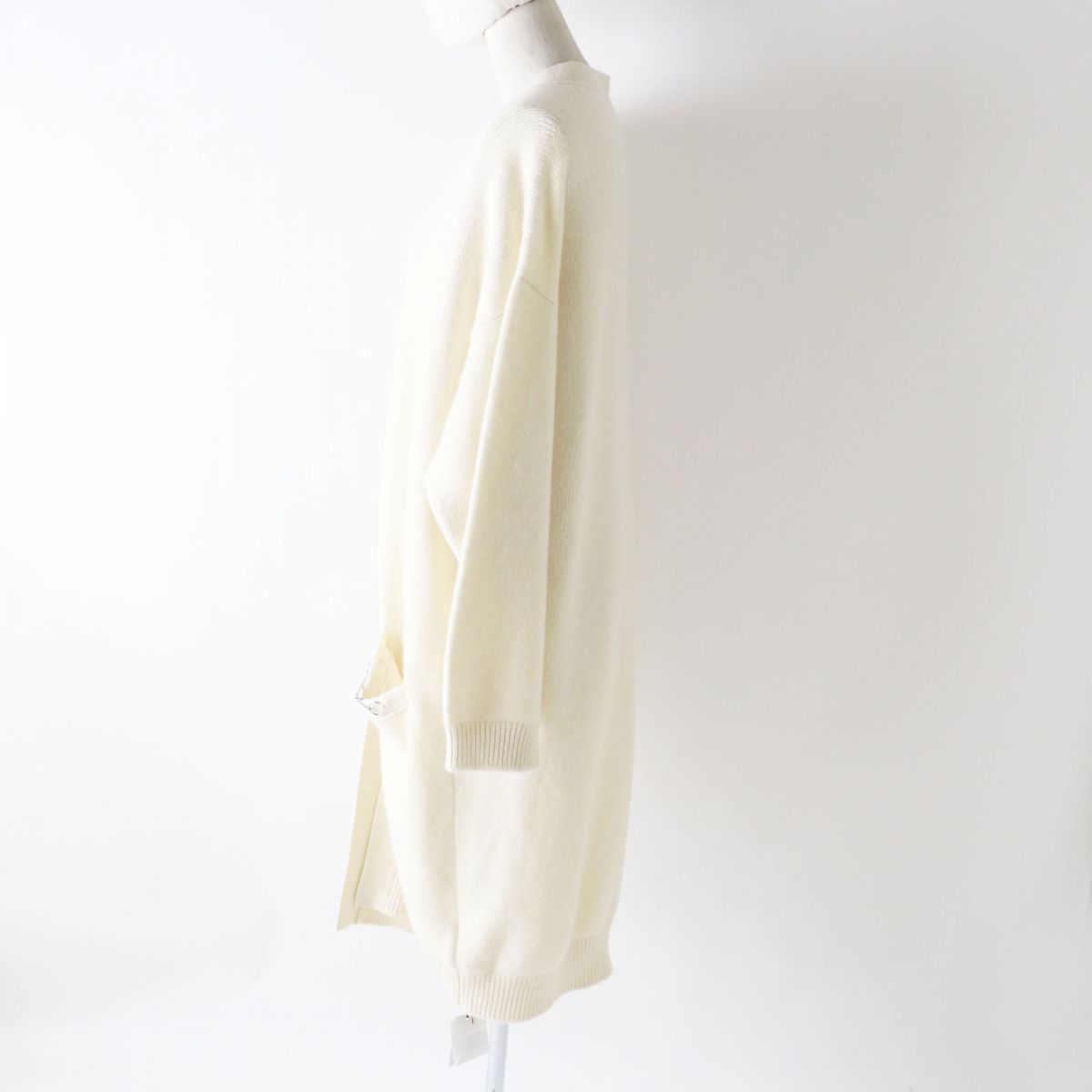 HERMES knit Main: 100% cashmere IvoryxSilverMetal Women 36