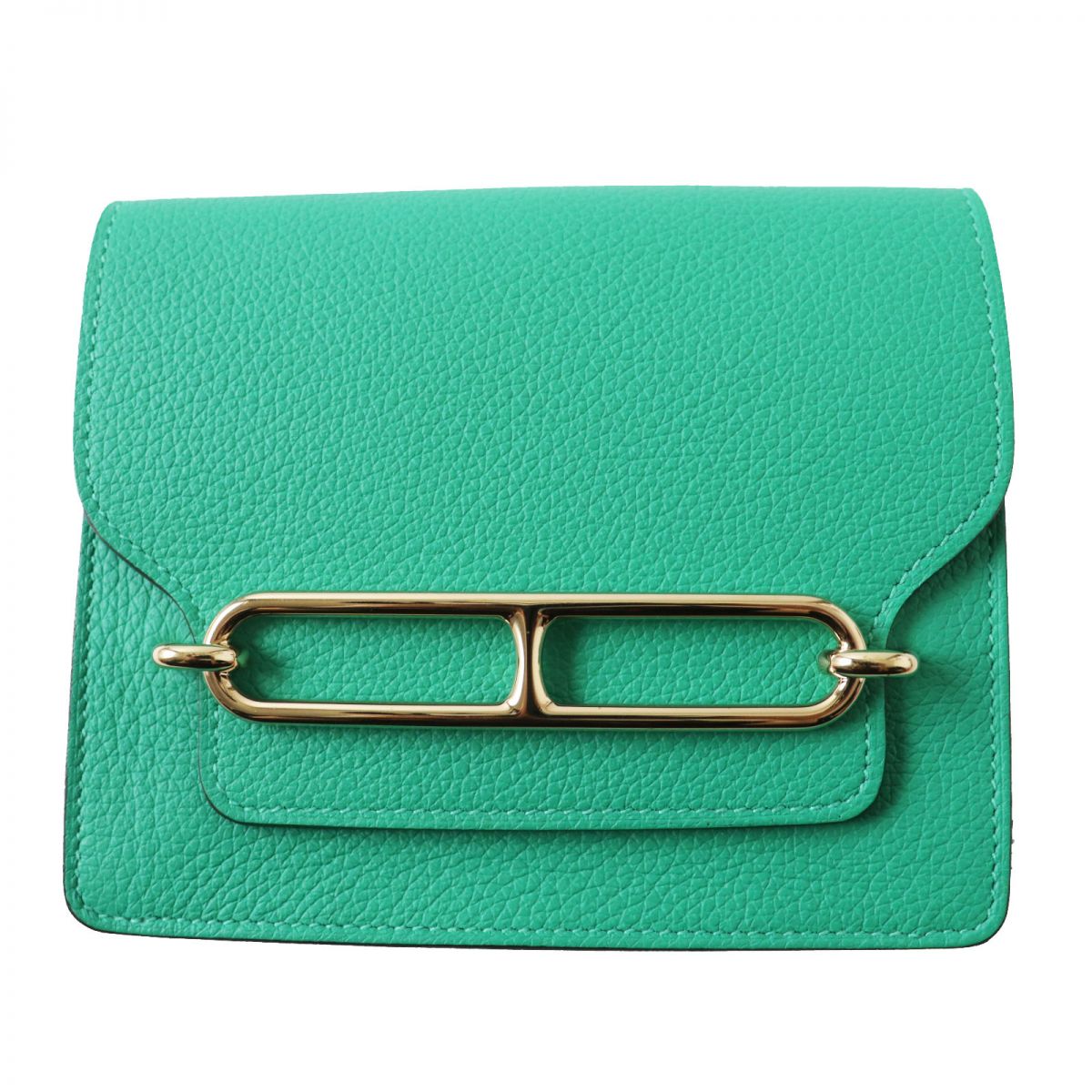 HERMES Coin case Main: Leather, Main: Evercolor mint Ruri Women
