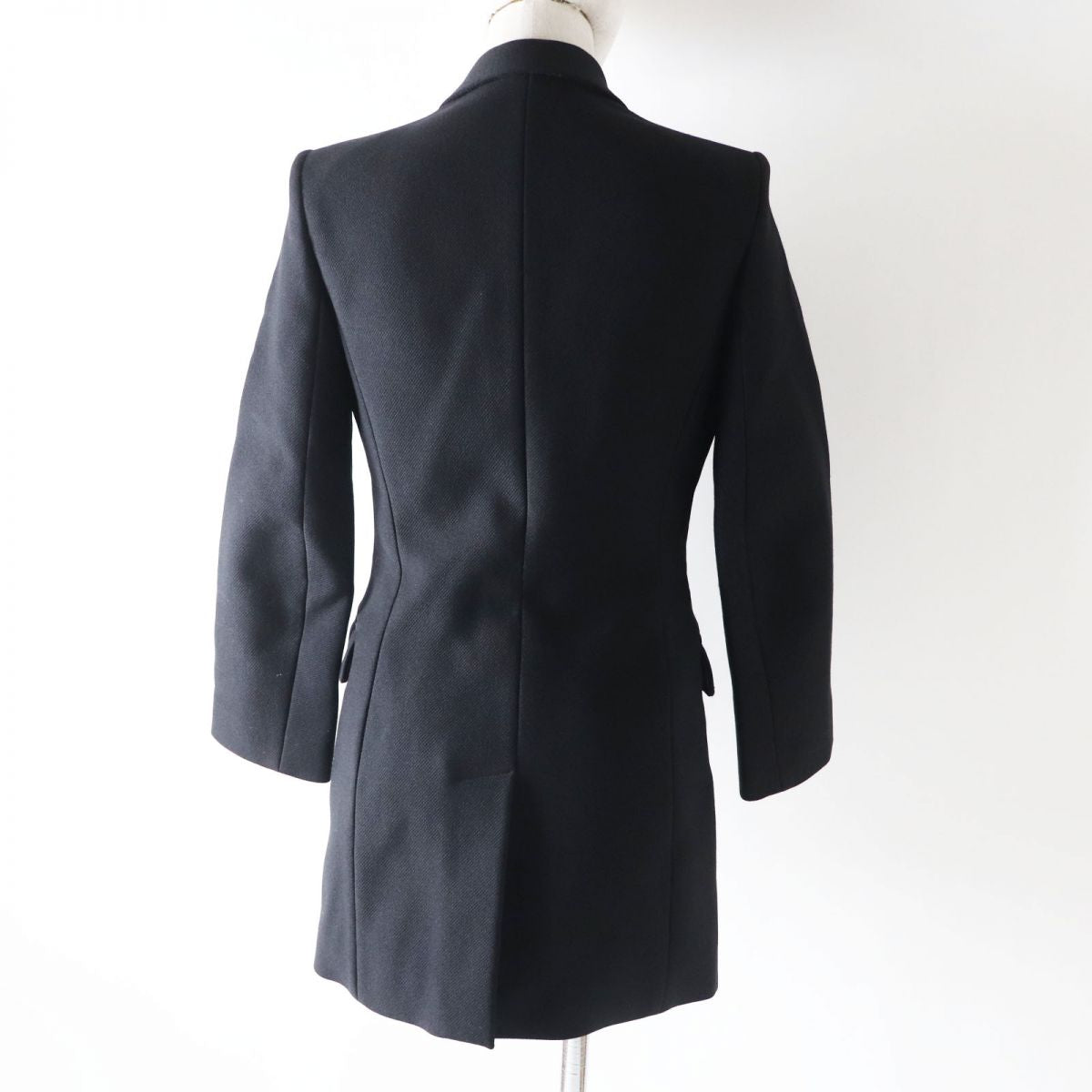 HERMES tailored jacket Outer: 70% nylon, Outer: 30% wool, Lining: 85% rayon, Lining: 15% silk, Sleeve lining: 100% cupra black Women 34