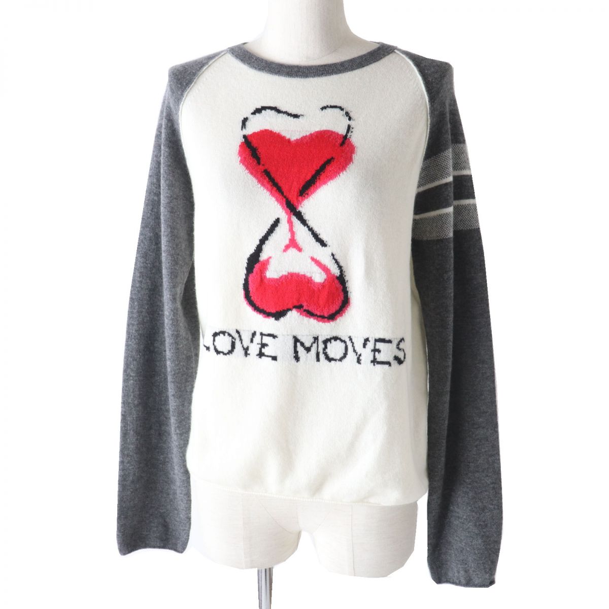 Christian Dior knit Main: 100% cashmere Gray x White x Red Women 38