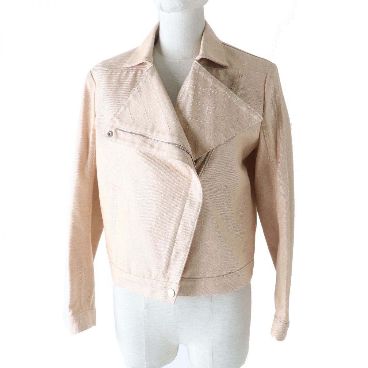 HERMES Riders jacket Main: 100% cotton Orange beige type Women 34