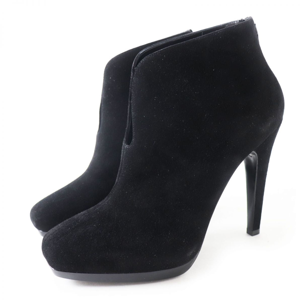 HERMES Booties Main: Suede leather black Women 38
