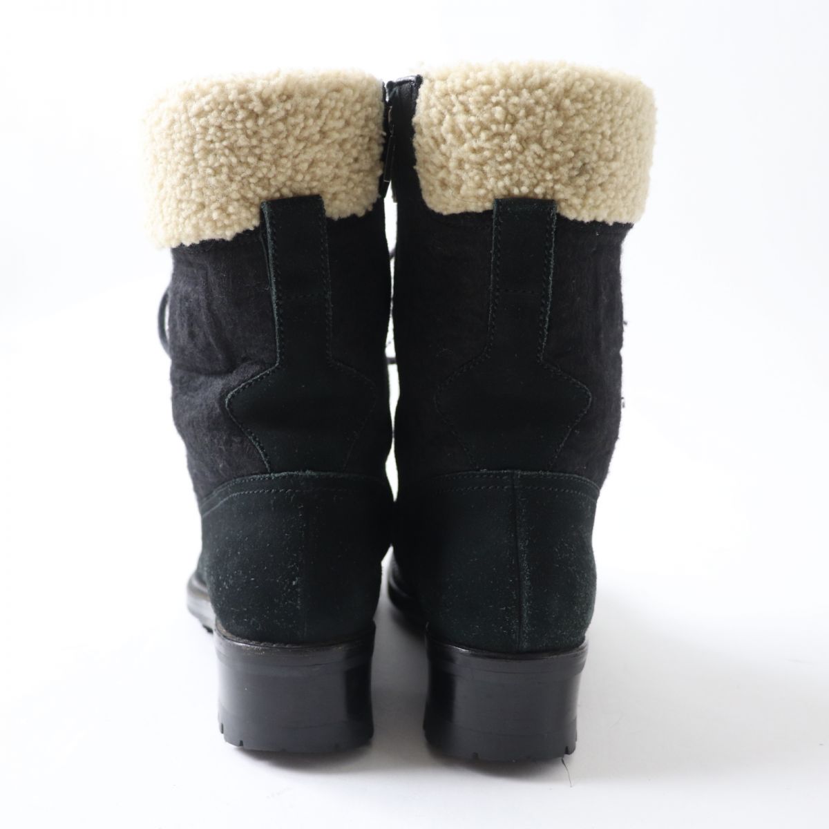 CHANEL boots Main: suede leather, part: boa black Women 35.5