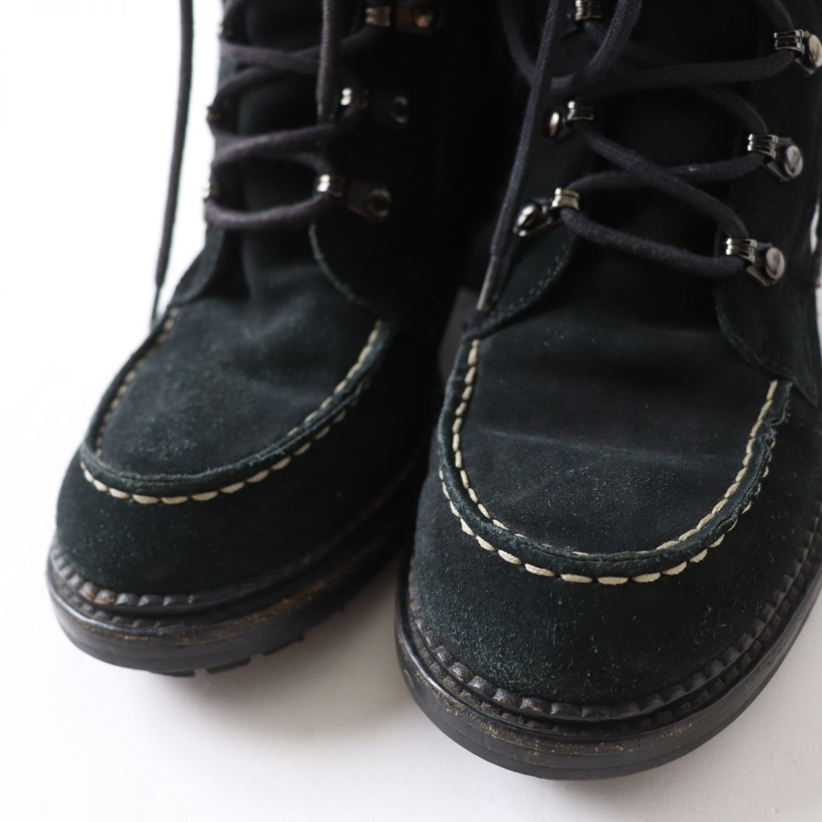 CHANEL boots Main: suede leather, part: boa black Women 35.5