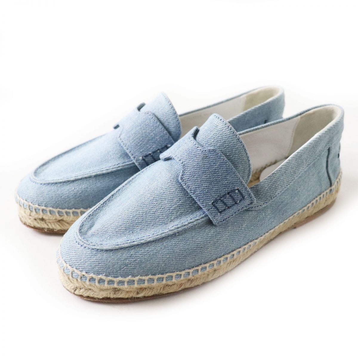 HERMES Slip-on denim Light blue 35