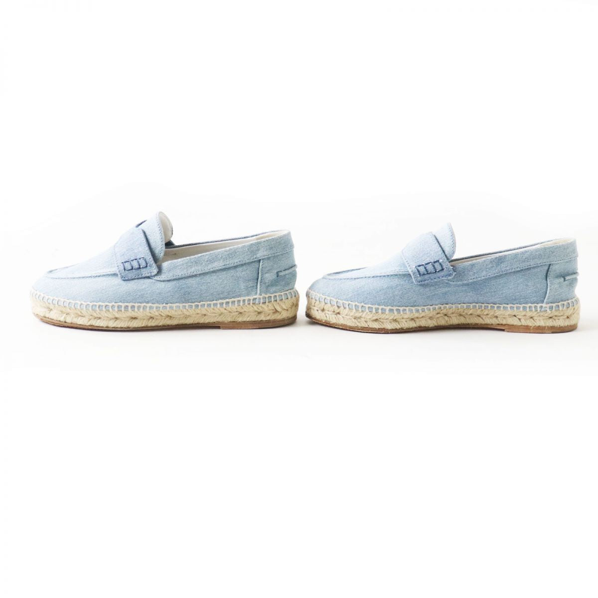 HERMES Slip-on denim Light blue 35