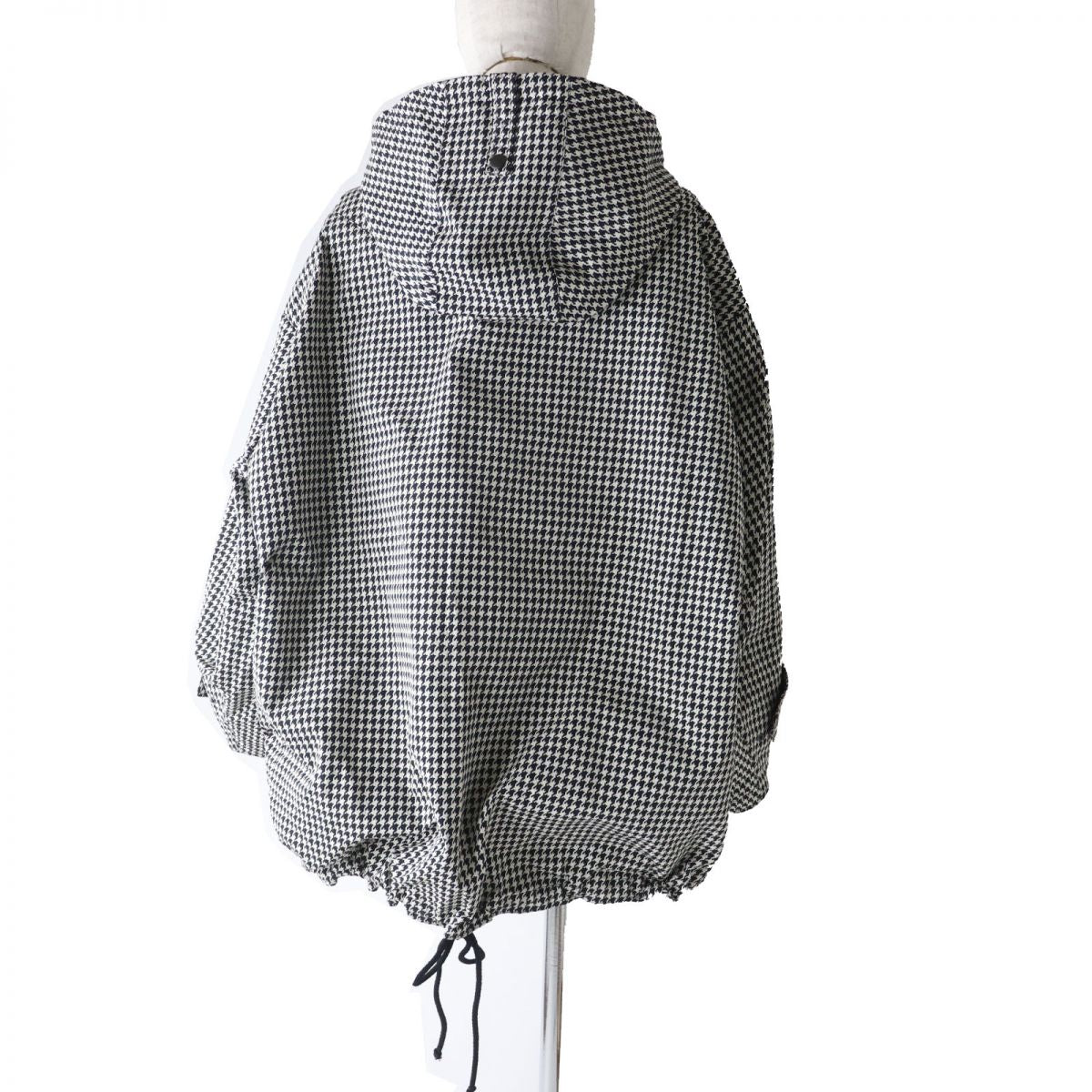 Christian Dior Hoodie Main: 100% polyester, Part: 100% polyester Black x White Houndstooth Pattern Women XS