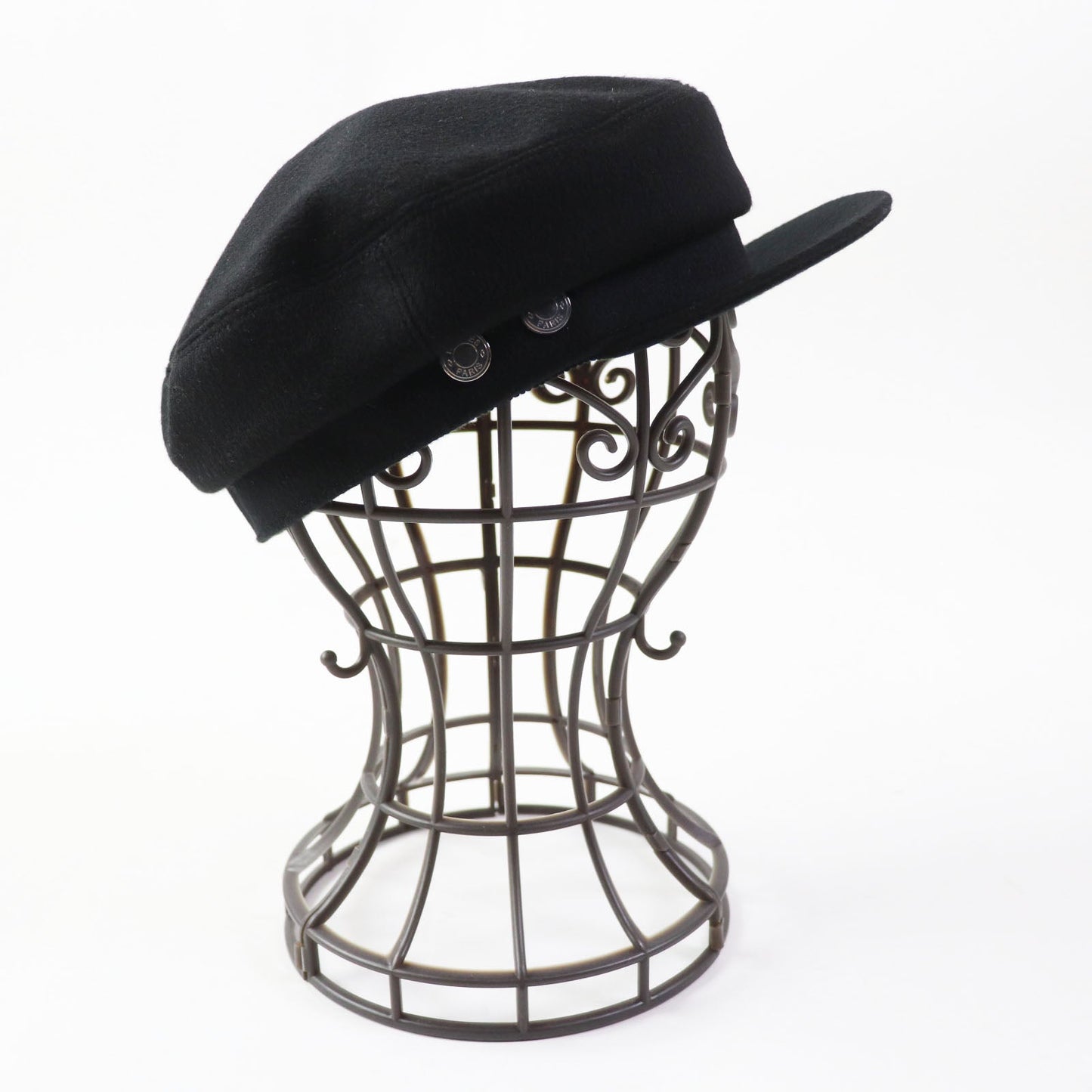 HERMES Casquette cashmere black Deauville Deauville Women 58