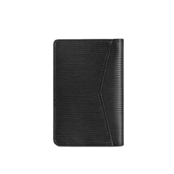 LOUIS VUITTON name card holder M60642 Epi Leather Noir name card holder Epi Organizer De Poch mens(Unisex)
