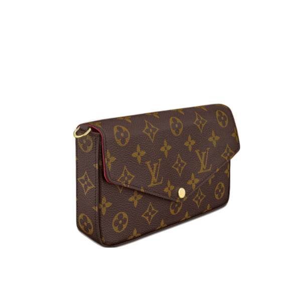 LOUIS VUITTON Shoulder Bag M61276 Monogram canvas, leather Brown mini bag clutch bag ChainShoulder strap Pochette Felice Women
