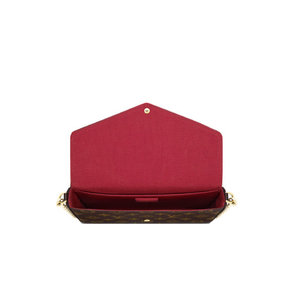 LOUIS VUITTON Shoulder Bag M61276 Monogram canvas, leather Brown mini bag clutch bag ChainShoulder strap Pochette Felice Women