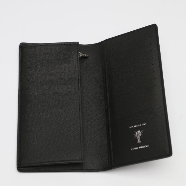 LOUIS VUITTON Long Wallet Purse M63294 Epi Leather Noir Portefeuille Blaza Epi Russia 2018 FIFA unisex(Unisex)