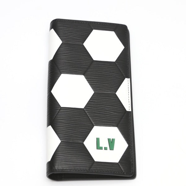 LOUIS VUITTON Long Wallet Purse M63294 Epi Leather Noir Portefeuille Blaza Epi Russia 2018 FIFA World Cup unisex(Unisex)