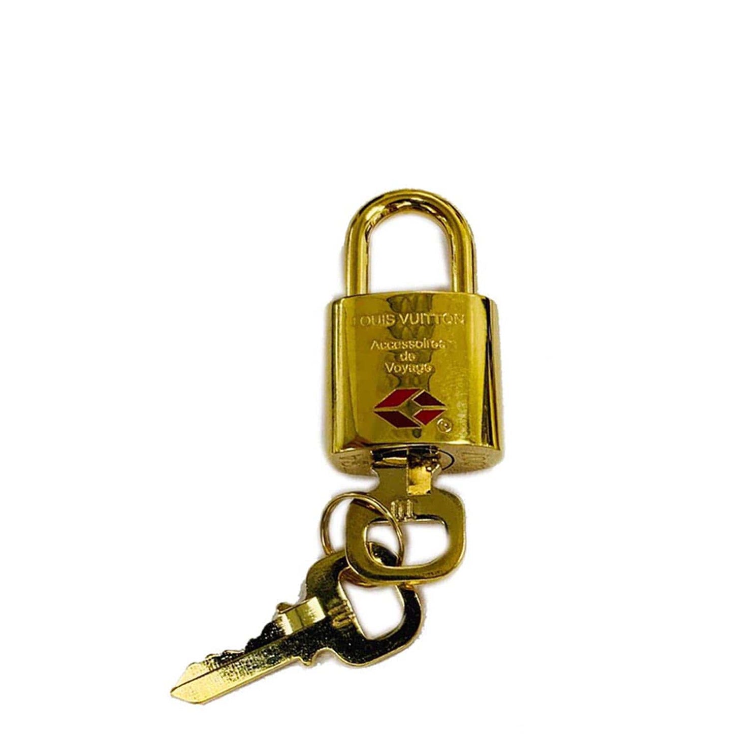 LOUIS VUITTON TSA Lock and Key Set Gold Number 007