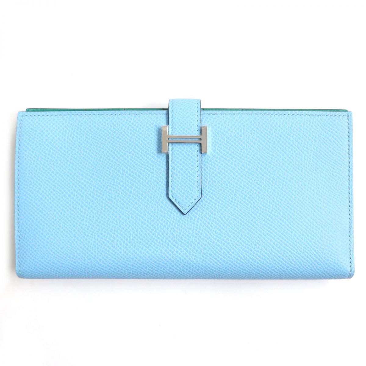 HERMES Long Wallet Purse Main�FEpsom blue mens