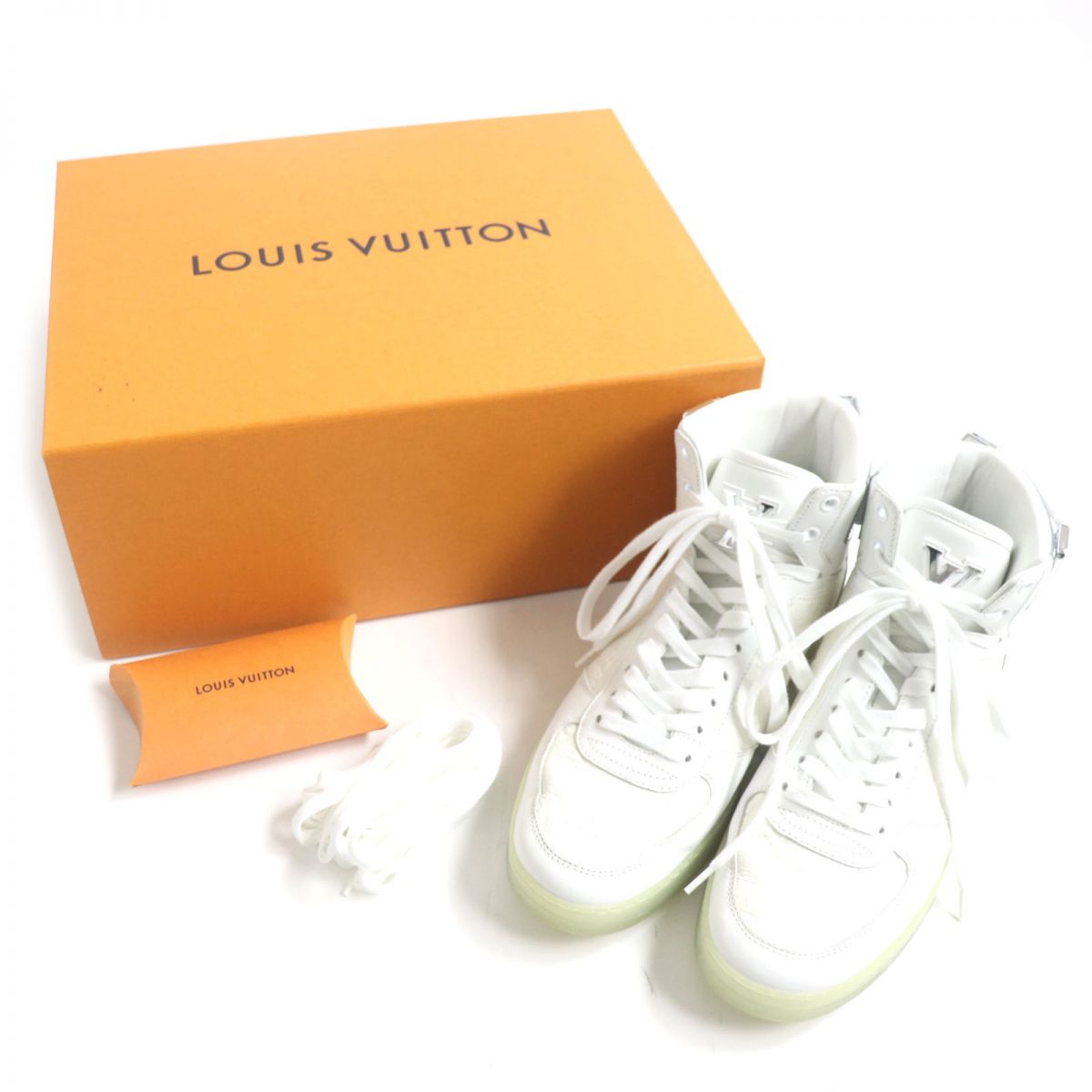 LOUIS VUITTON sneakers Main: Leather white mens 7