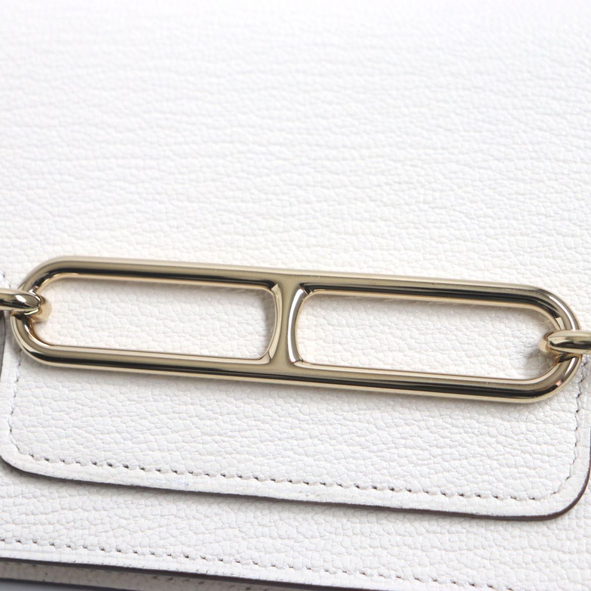 HERMES Bifold Wallet Main: Chevre Mysole Nata x Metal: Gold mens