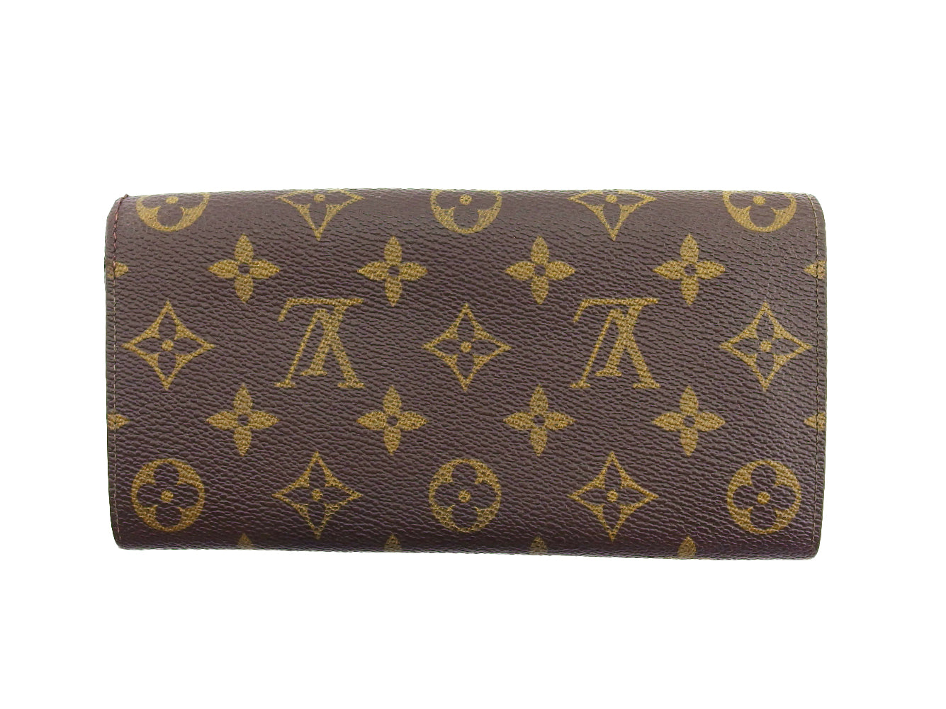 LOUIS VUITTON Long Wallet Purse M61724 Brown beige Pochette Porto MonÃÂ©credi