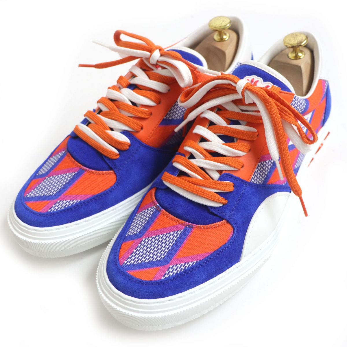 LOUIS VUITTON sneakers canvas Orange x white x blue 9