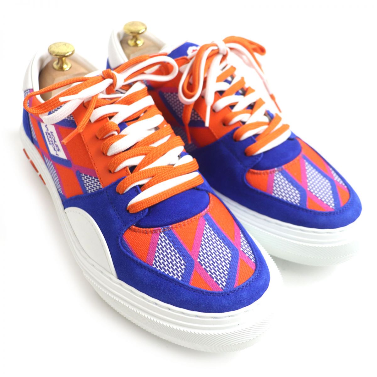 LOUIS VUITTON sneakers canvas Orange x white x blue 9