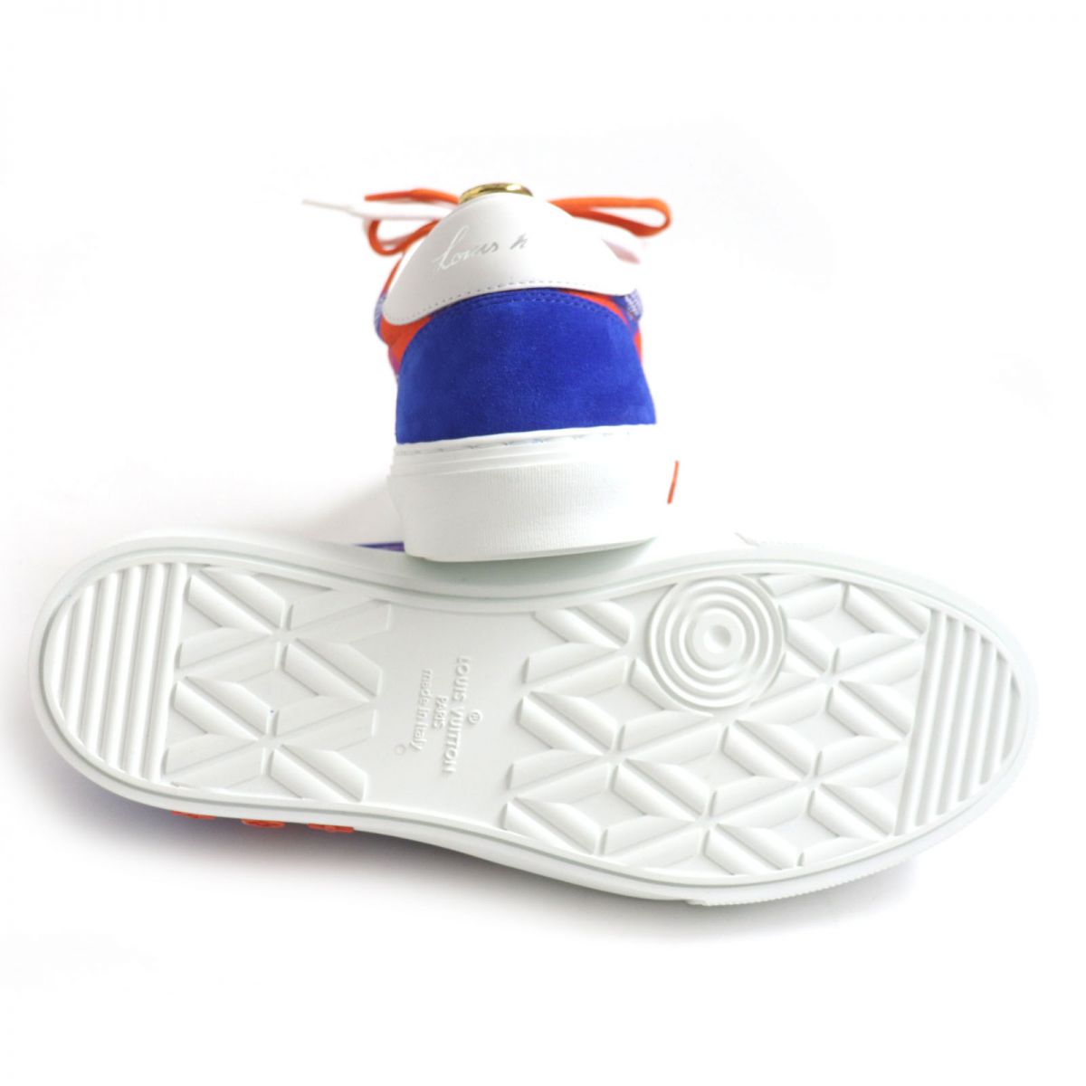 LOUIS VUITTON sneakers canvas Orange x white x blue 9