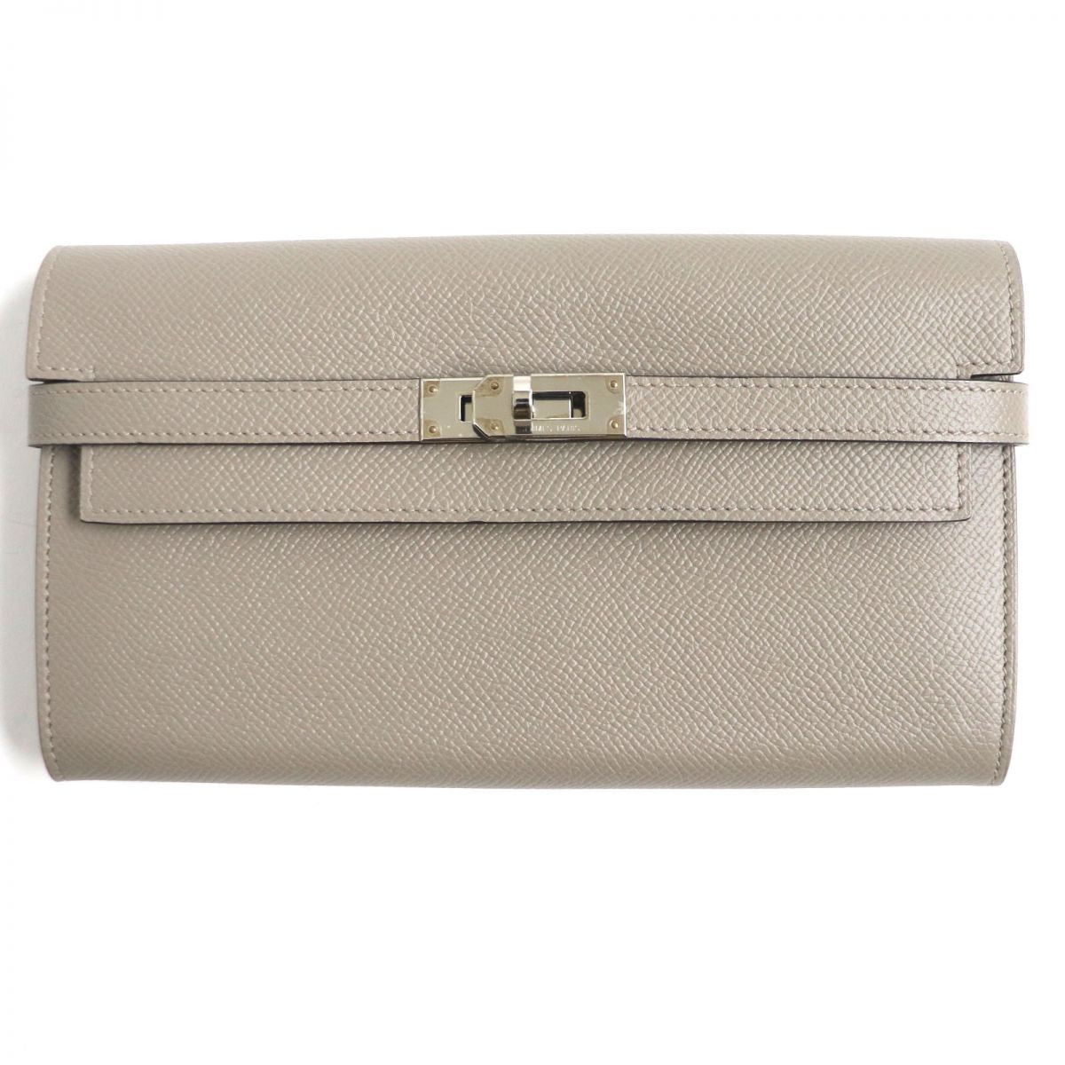HERMES Long Wallet Purse Main�FEpsom beige mens