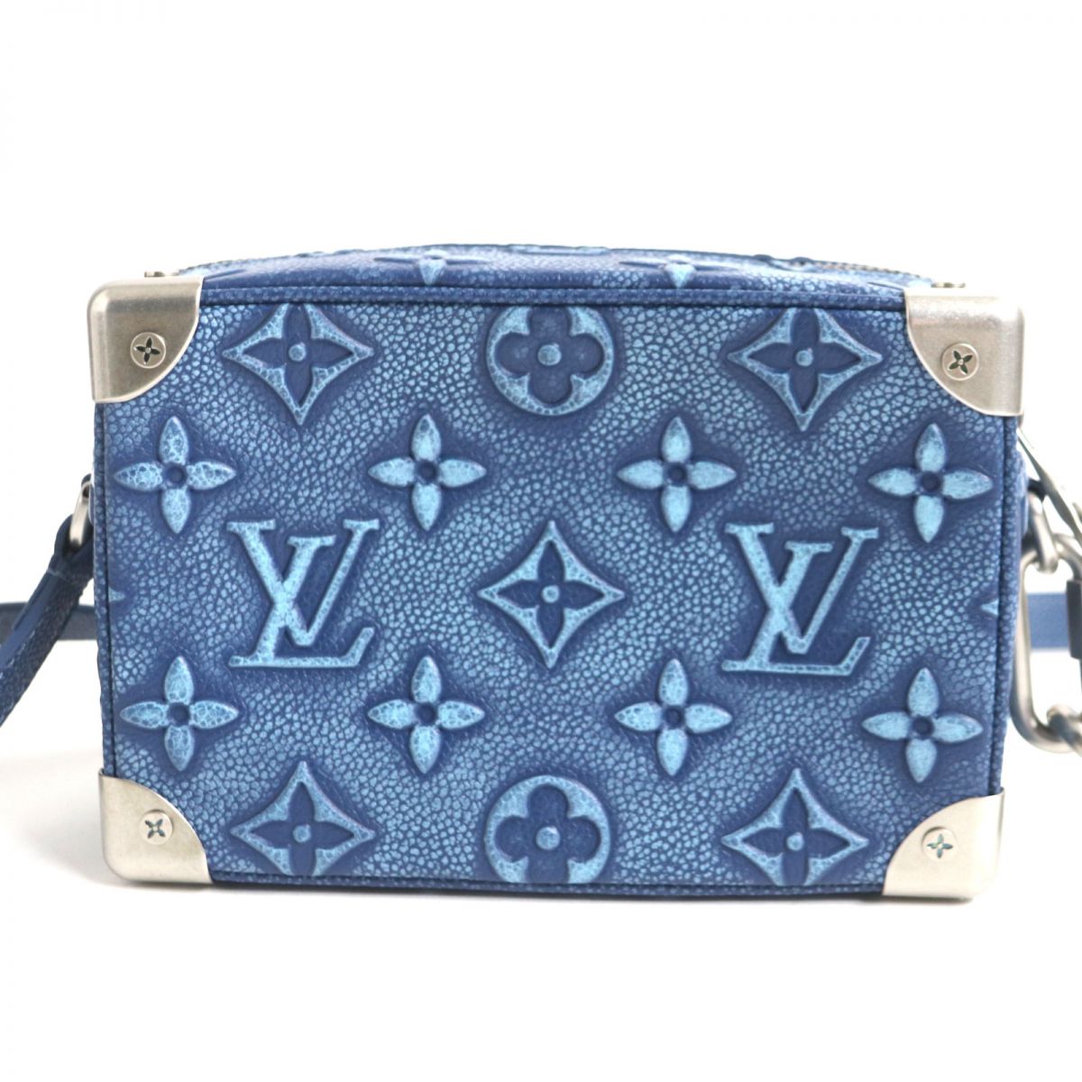 LOUIS VUITTON Shoulder Bag M21368 Monogram leather blue Monogram Mini Soft Trunk