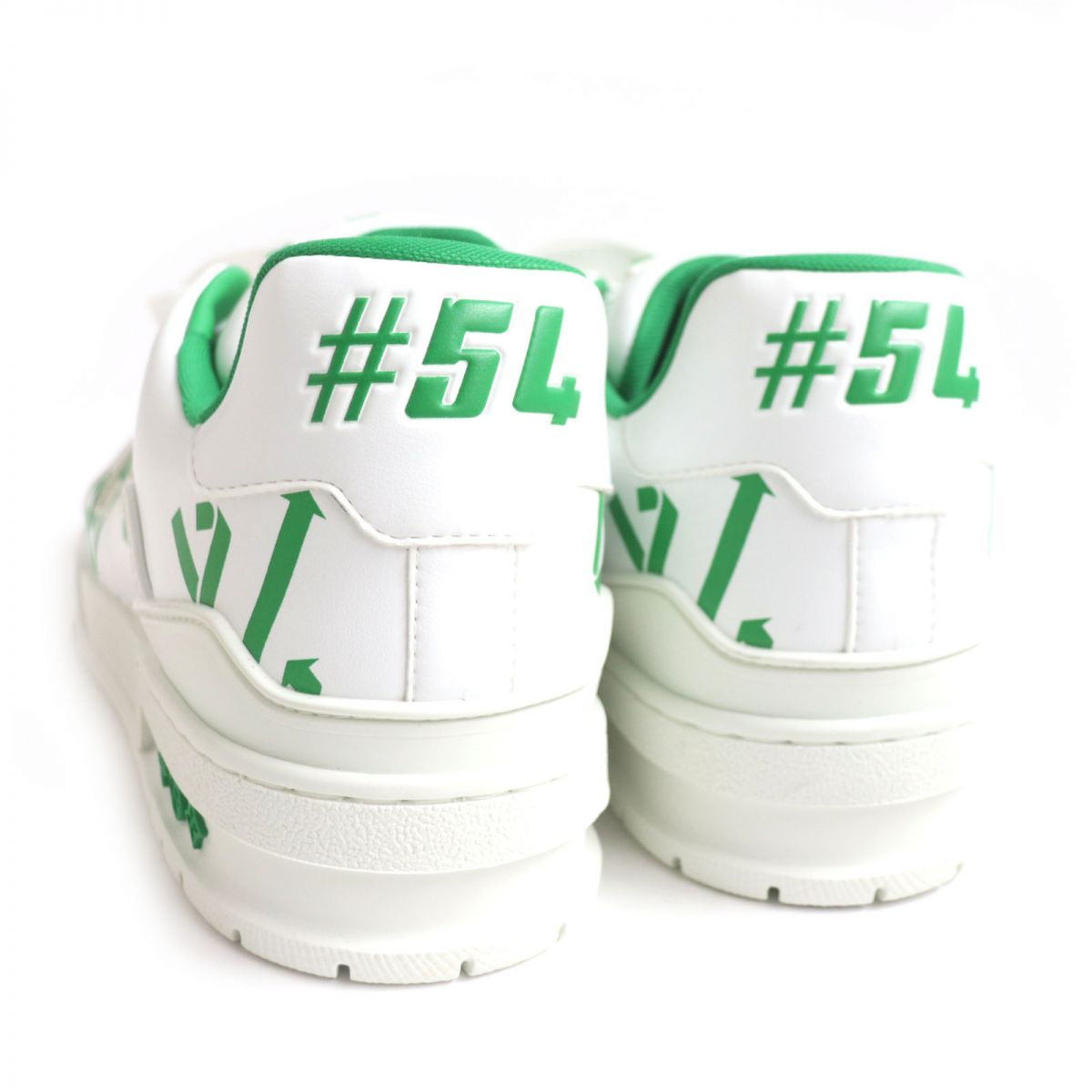 LOUIS VUITTON sneakers Main: Leather White x green mens 8.5
